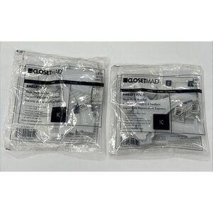 Closetmaid Shelf Track Shoe Shelf Brackets 2 Pack 2817 Total of 4 Brackets NEW